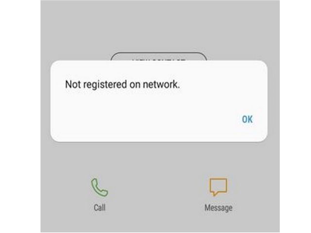 Not registered on network